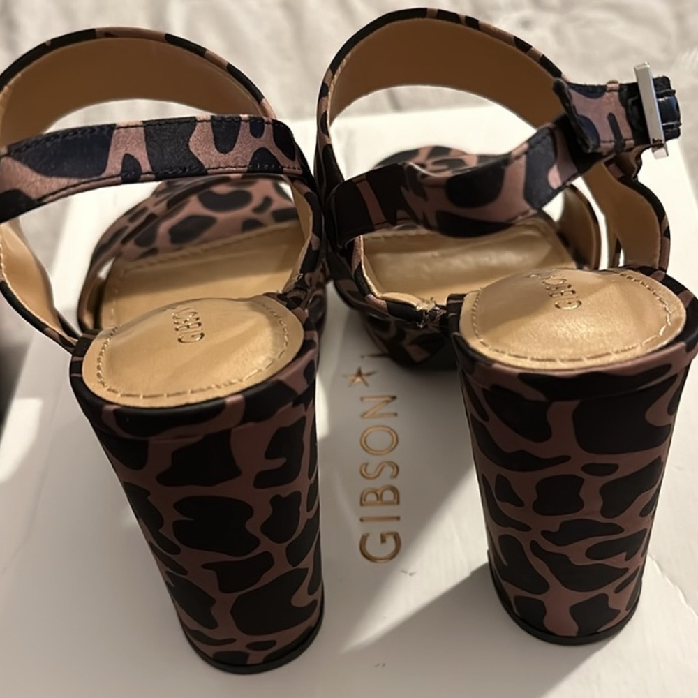 New Gibson & Latimer Emmy Giraffe Print Block Heel - Picture 7 of 10